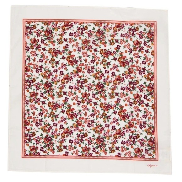 Sezane Accessories - Sezane Le Foulard Pour La Vie Floral Print Neck Scarf